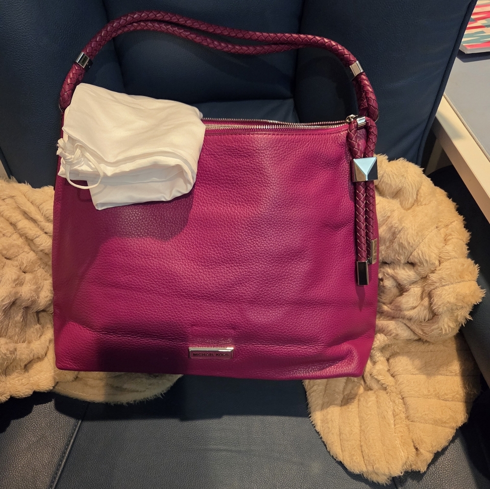 Michael Kors Pink Leather Lexenton Larg Shoulder Bag NWT - Picture 7 of 8